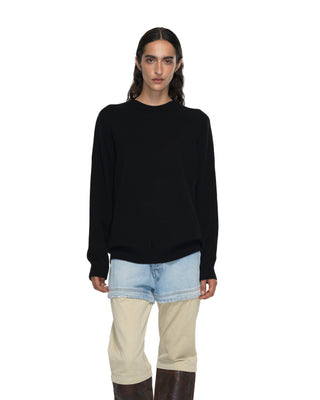 Feinstrick Kaschmir Pullover - Black Feinstrick Kaschmir Pullover - Black