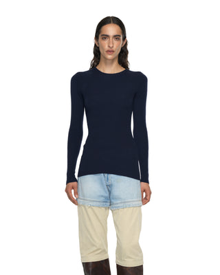 Feinstrick Rippe - Navy Feinstrick Rippe - Navy