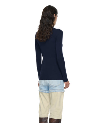 Feinstrick Rippe - Navy Feinstrick Rippe - Navy