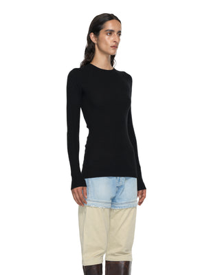 Feinstrick Rippe - Black Feinstrick Rippe - Black