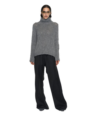 Turtleneck Kaschmir Pullover - Grey Melange Turtleneck Kaschmir Pullover - Grey Melange