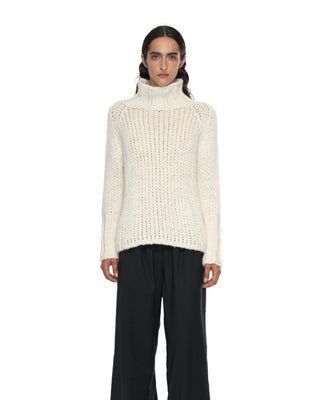 Turtleneck Kaschmir Pullover - Ecru Turtleneck Kaschmir Pullover - Ecru