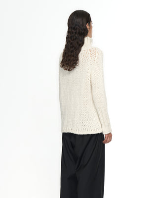 Turtleneck Kaschmir Pullover - Ecru Turtleneck Kaschmir Pullover - Ecru