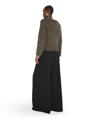 Rundhals Kaschmir Pullover - Olive Rundhals Kaschmir Pullover - Olive