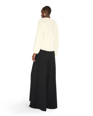 V Neck Cashmere Sweater - Ecru V Neck Cashmere Sweater - Ecru