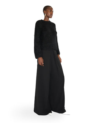 Rundhals Kaschmir Pullover - Black Rundhals Kaschmir Pullover - Black