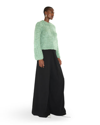 Rundhals Kaschmir Pullover - Sage Rundhals Kaschmir Pullover - Sage
