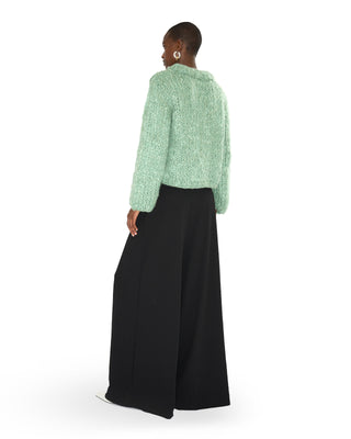 Rundhals Kaschmir Pullover - Sage Rundhals Kaschmir Pullover - Sage