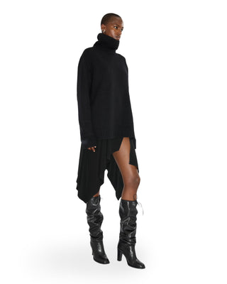 Feinstrick Kaschmir Rolli - Black Feinstrick Kaschmir Rolli - Black