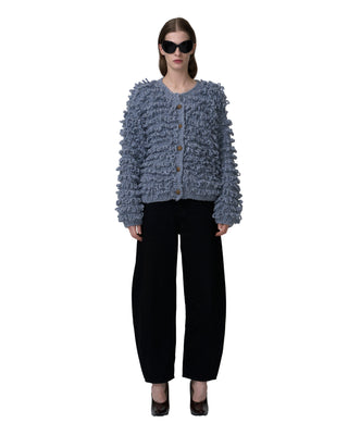 Ella Silla exklusive Kaschmirjacke mit Fransen in der Farbe denim Ella Silla exklusive Kaschmirjacke mit Fransen in der Farbe denim