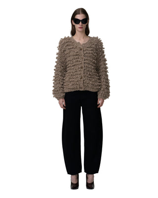 Ella Silla exklusive Kaschmirjacke mit Fransen in der Farbe Mocca Ella Silla exklusive Kaschmirjacke mit Fransen in der Farbe Mocca