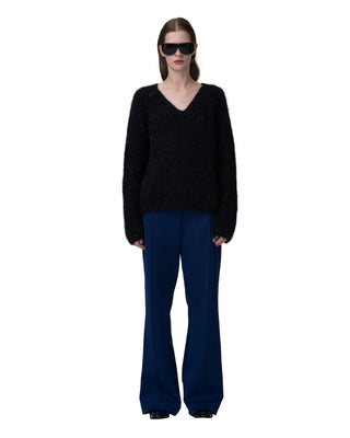 v neck - sequins- black v neck - sequins- black