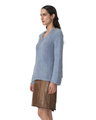 V-Neck Pullover - Denim V-Neck Pullover - Denim