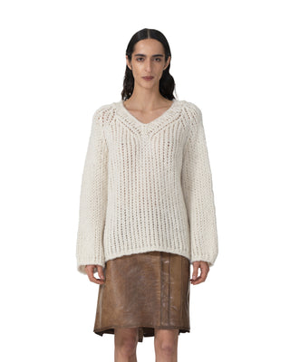 V-Neck Pullover - Ecru V-Neck Pullover - Ecru