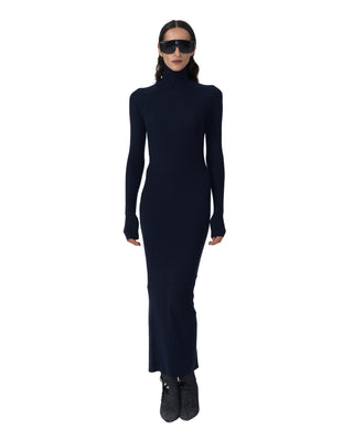 Kleid mit Rollkragen - Navy Kleid mit Rollkragen - Navy