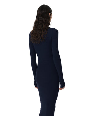 Kleid mit Rollkragen - Navy Kleid mit Rollkragen - Navy