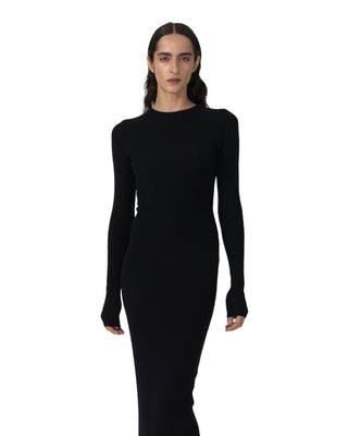 Kleid Rundhals - Black Kleid Rundhals - Black