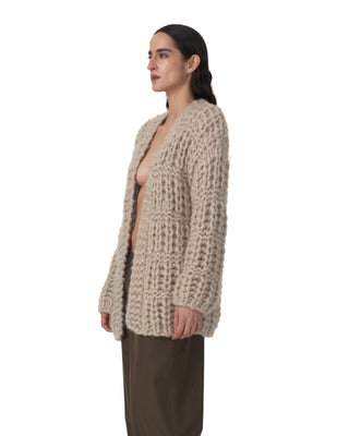 Grobstrickjacke - Soft Beige Grobstrickjacke - Soft Beige