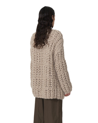 Grobstrickjacke - Soft Beige Grobstrickjacke - Soft Beige