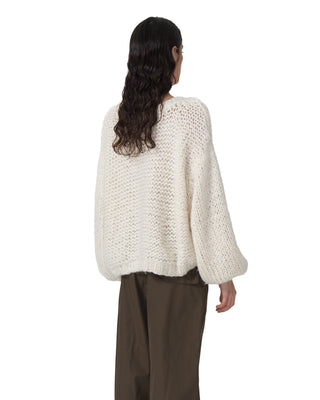 Rundhals Pullover - Ecru Rundhals Pullover - Ecru