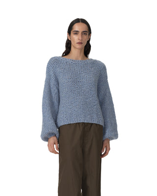 Rundhals Pullover - Denim Rundhals Pullover - Denim