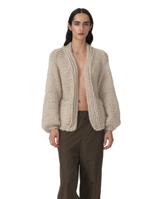 Jacke mit Taschen - Softbeige Jacke mit Taschen - Softbeige