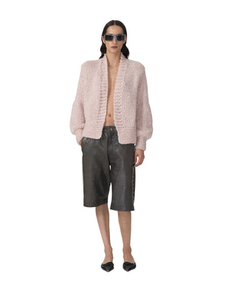Jacke mit Wellenbund - Rosenquarz Jacke mit Wellenbund - Rosenquarz