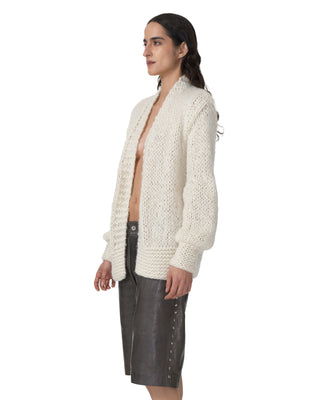 Jacke mit Wellenbund - Ecru Jacke mit Wellenbund - Ecru