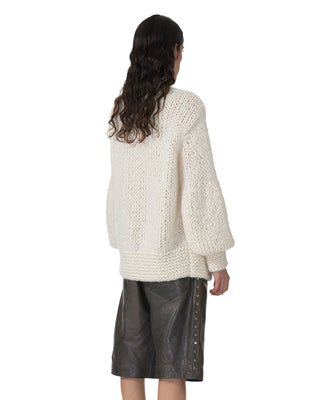 Jacke mit Wellenbund - Ecru Jacke mit Wellenbund - Ecru