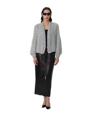 Kaschmir Jacke Bouclé - light grey Kaschmir Jacke Bouclé - light grey