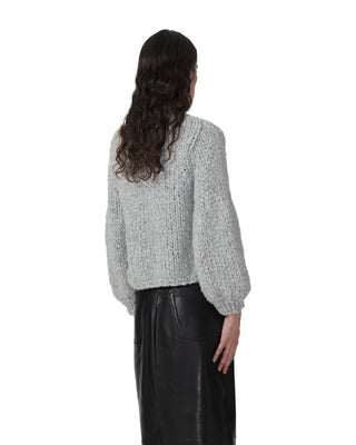 Kaschmir Jacke Bouclé - light grey Rücken Kaschmir Jacke Bouclé - light grey Rücken