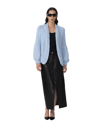 kurze Jacke Bouclé - Soft blue kurze Jacke Bouclé - Soft blue