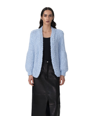 kurze Jacke Bouclé - Soft blue kurze Jacke Bouclé - Soft blue