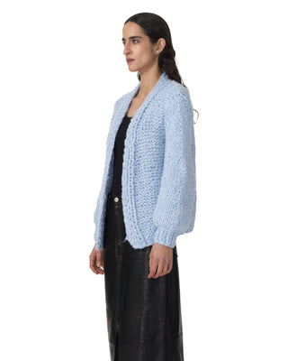 kurze Jacke Bouclé - Soft blue kurze Jacke Bouclé - Soft blue