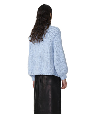 kurze Jacke Bouclé - Soft blue kurze Jacke Bouclé - Soft blue