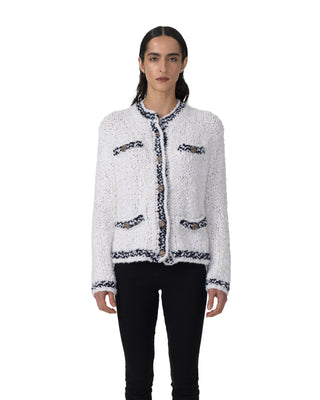 Cardigan mit Knöpfen - White Cardigan mit Knöpfen - White