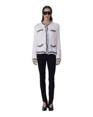 Cardigan mit Knöpfen - White Cardigan mit Knöpfen - White