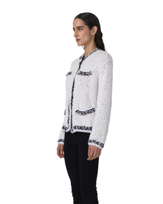 Cardigan mit Knöpfen - White Cardigan mit Knöpfen - White