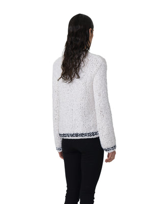 Cardigan mit Knöpfen - White Cardigan mit Knöpfen - White