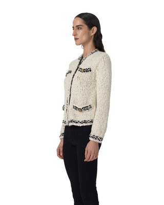 Cardigan mit Knöpfen - Ecru Cardigan mit Knöpfen - Ecru