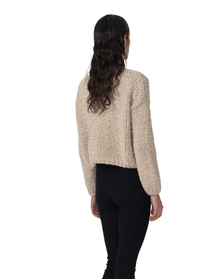 Kurze Jacke mit Knöpfen - Soft Beige Kurze Jacke mit Knöpfen - Soft Beige