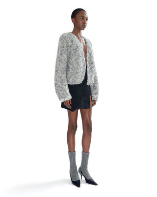 Oversized Kaschmir Grobstrick Cardigan von ELLA SILLA in grey melange für Damen Oversized Kaschmir Grobstrick Cardigan von ELLA SILLA in grey melange für Damen