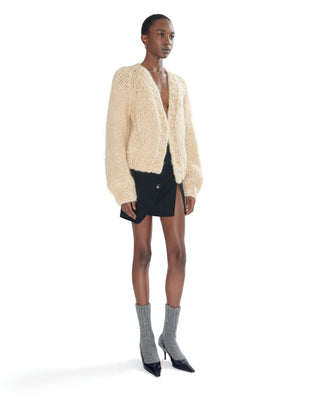 Oversized Kaschmir Grobstrick Cardigan von ELLA SILLA in light beige für Damen Oversized Kaschmir Grobstrick Cardigan von ELLA SILLA in light beige für Damen
