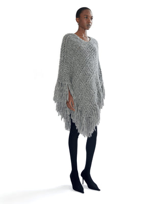 Grobstrick Kaschmir Poncho von ELLA SILLA für Damen in dust Grobstrick Kaschmir Poncho von ELLA SILLA für Damen in dust