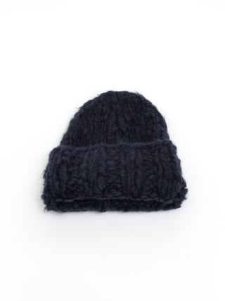 Kaschmir Beanie black Grobstrick für Damen von ELLA SILLA Kaschmir Beanie black Grobstrick für Damen von ELLA SILLA