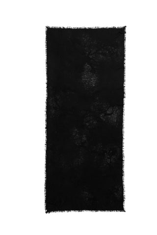 Cashmere scarf with embroidery - black