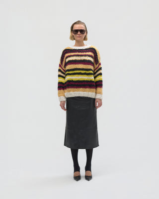 sweater stripes  - ecru/midnight