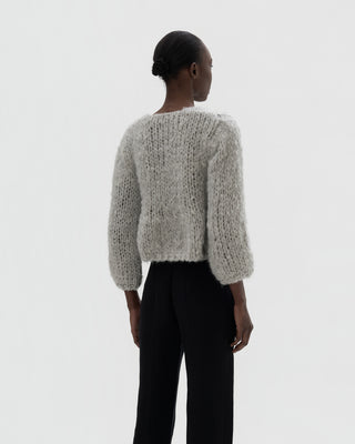 kurze Peplumjacke- Light Grey