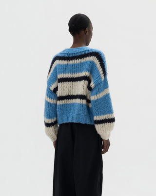 Pullover Streifen - Sky