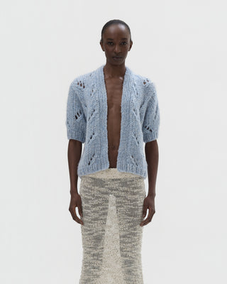 cardigan with pattern - glacier
